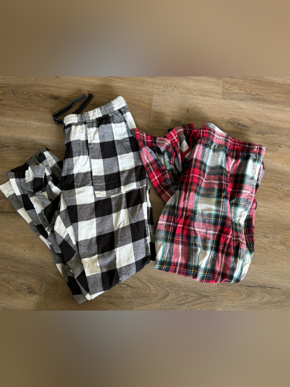 Women’s Black Buffalo Plaid & Red Plaid Flannel Pajama Pants - 2-Pack